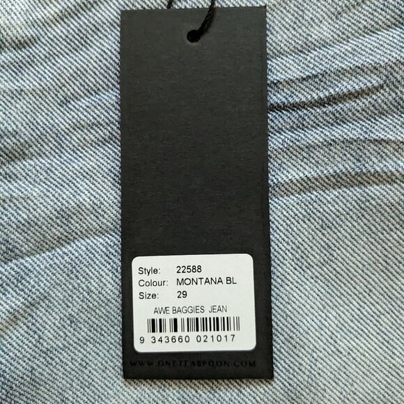 One Teaspoon Awesome Baggies Distressed Jeans Montana Blue Size 29 NEW - Picture 5 of 15